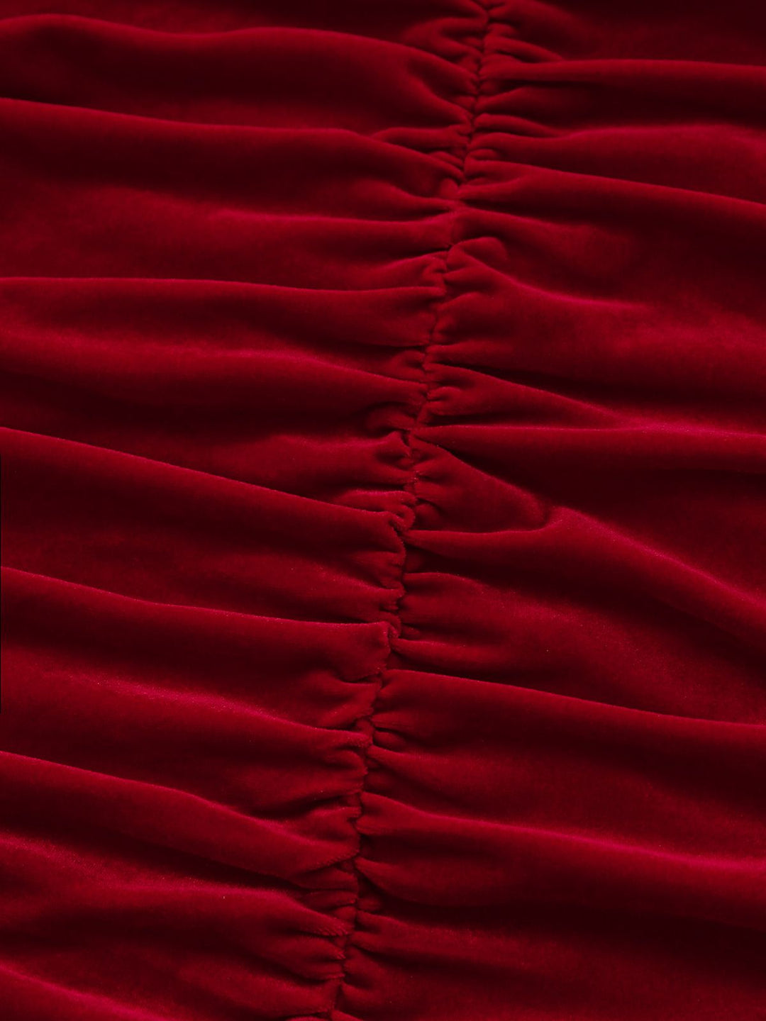 ESMERALDA |  Red 1980s Velvet Corset Ruched Sweetheart Mini Dress