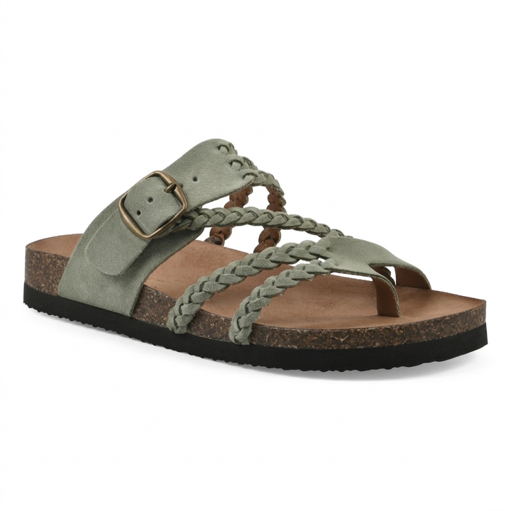 HAYLEY | Braided Cork Sandals