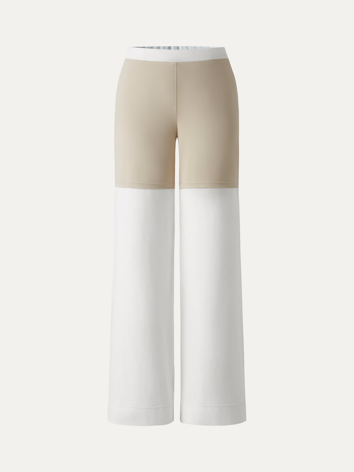 MEGAN | 2Pcs Set Cowl Asymmetrical Tucked Top & Wide Leg Pant with Pockets