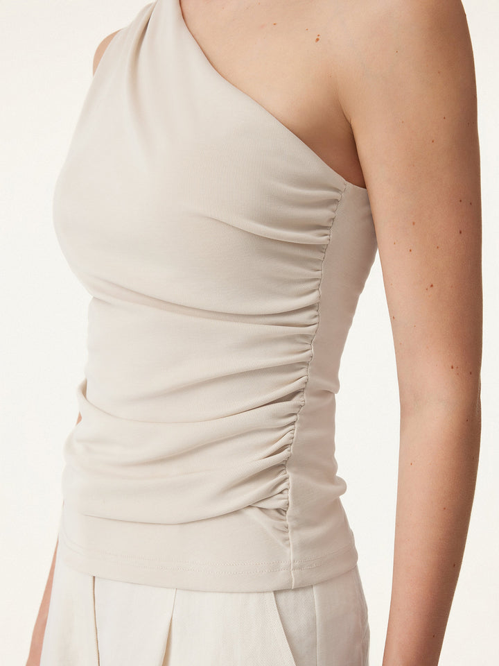 MARIA | 2Pcs Set Regular Wide Leg Palazzo Pant with Pockets & Ruched Bra Tank