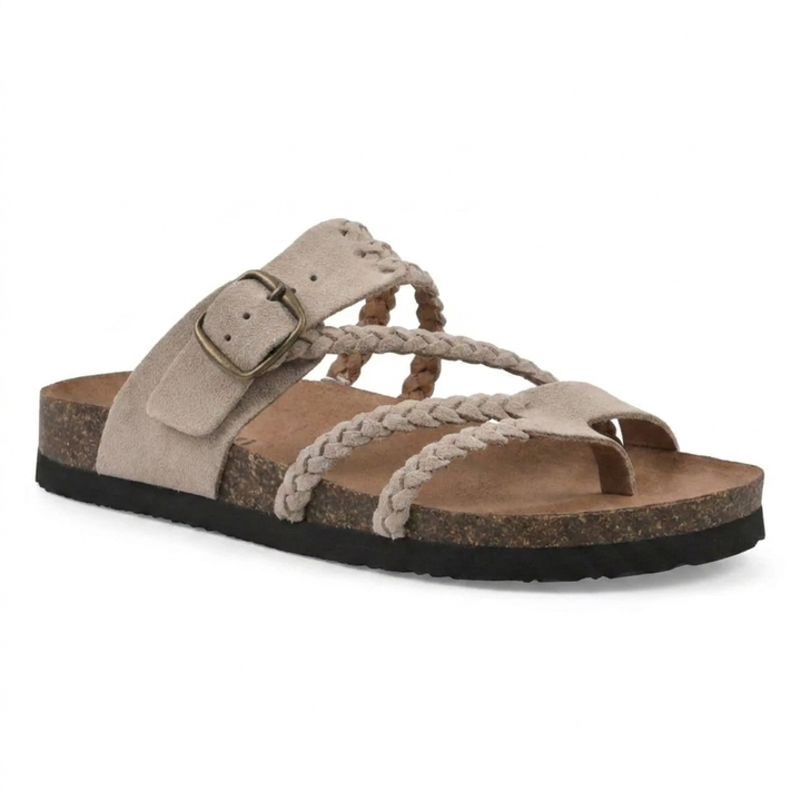 HAYLEY | Braided Cork Sandals