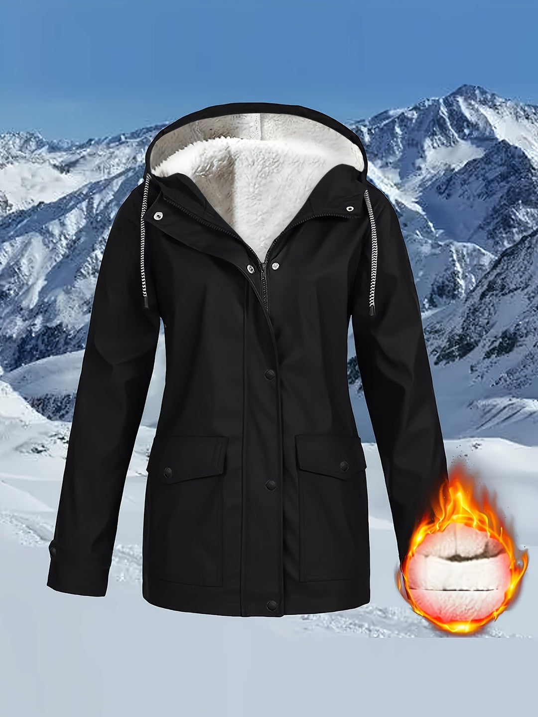 IZARA | Warm-Lined & Water-Resistant Hooded Parka Jacket