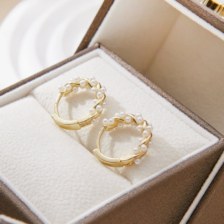 ALEXANDRIA | TWISTED PEARL EARRINGS (PAIR)