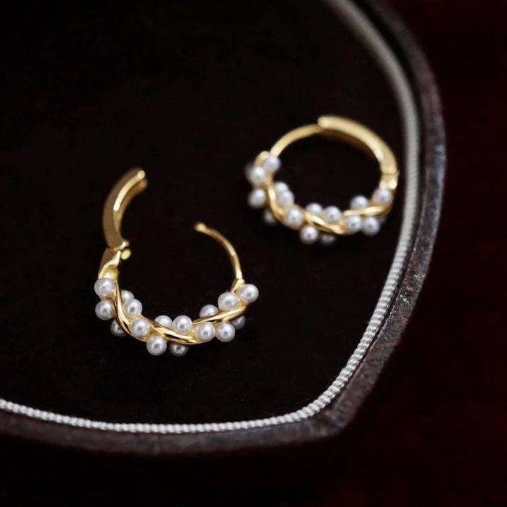 ALEXANDRIA | TWISTED PEARL EARRINGS (PAIR)