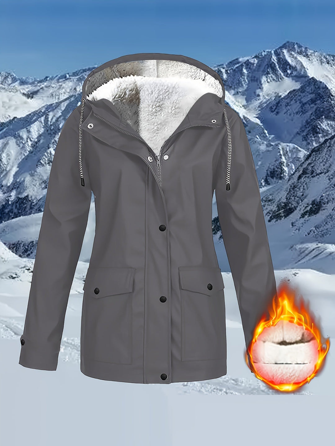IZARA | Warm-Lined & Water-Resistant Hooded Parka Jacket