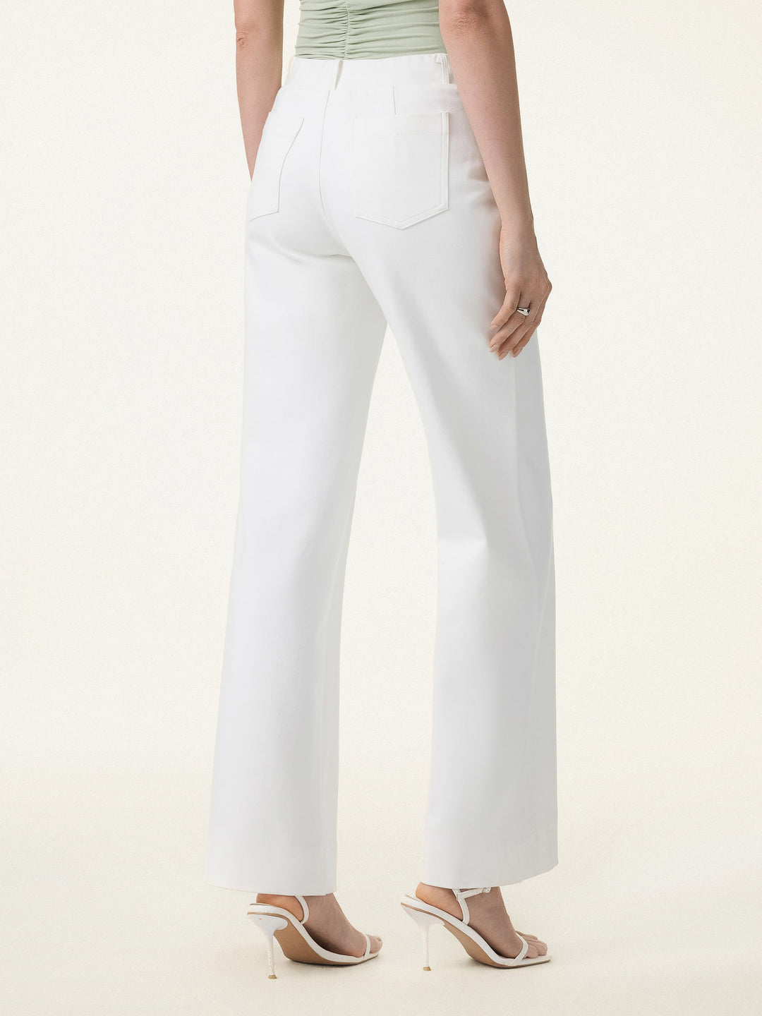 MEGAN | 2Pcs Set Cowl Asymmetrical Tucked Top & Wide Leg Pant with Pockets