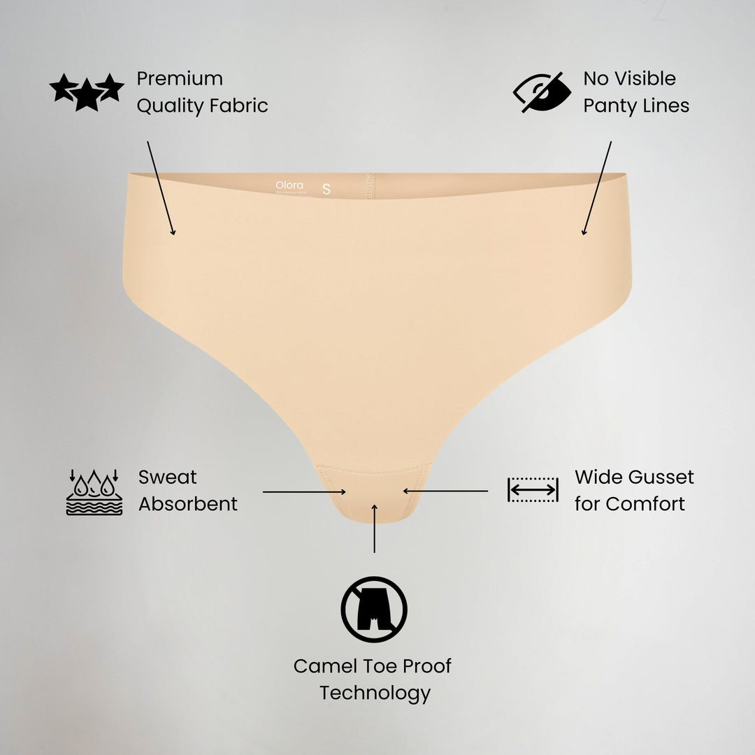 NATASHA | Invisible Camel Toe Thong High Rise