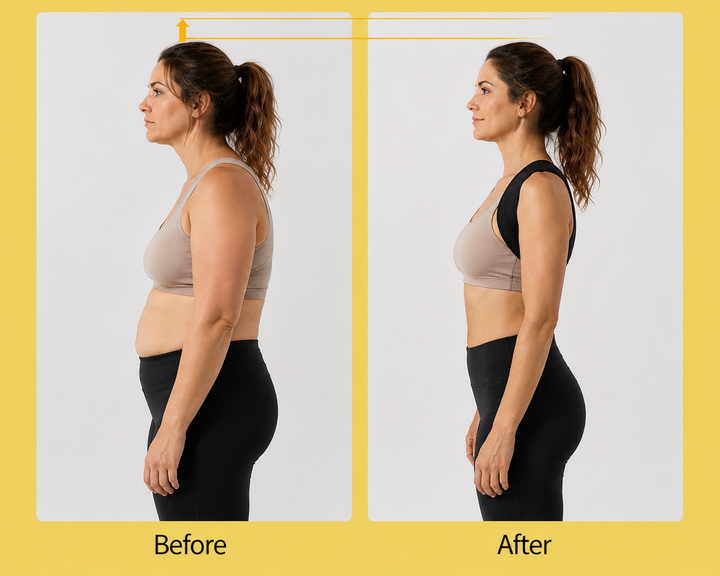 VYARA | Adjustable Back Shoulder Posture Corrector Belt, Clavicle Spine Supp VYARA | ort for Upper Back Neck, Breathable Body Reshaper Brace