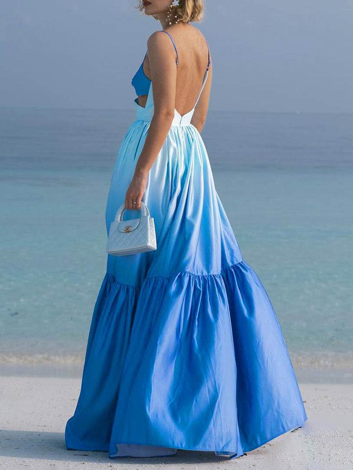 EVELIENE | Backless Cutout Cami Long Dress
