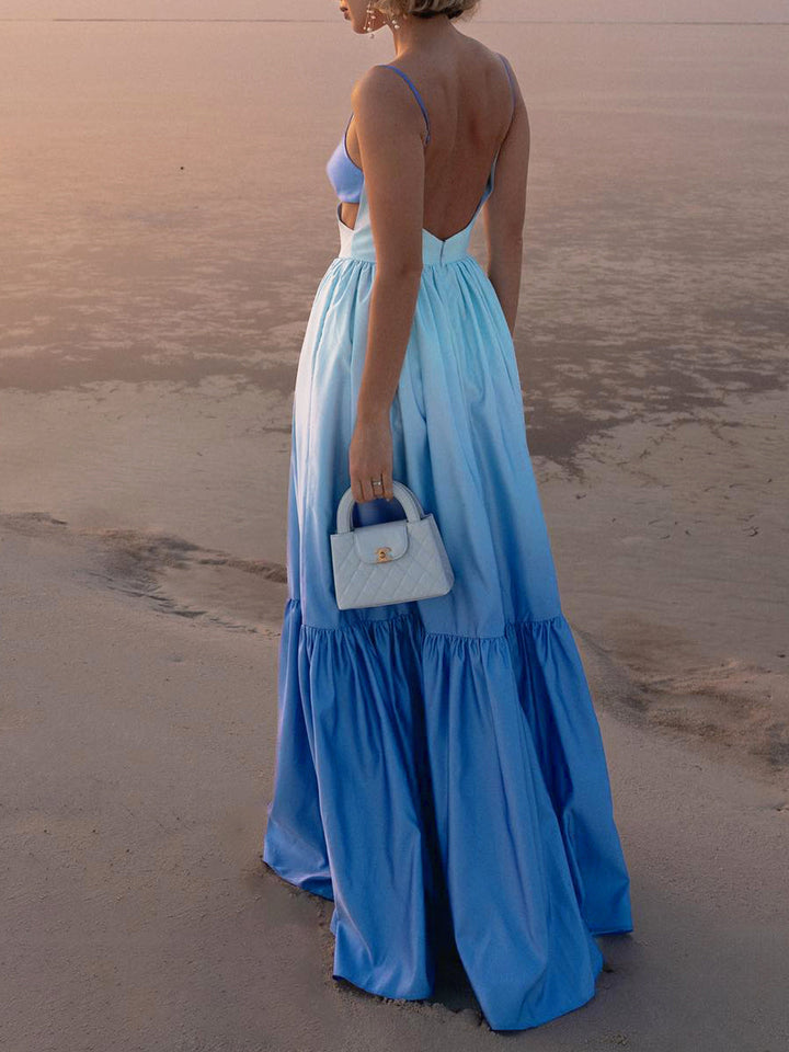EVELIENE | Backless Cutout Cami Long Dress