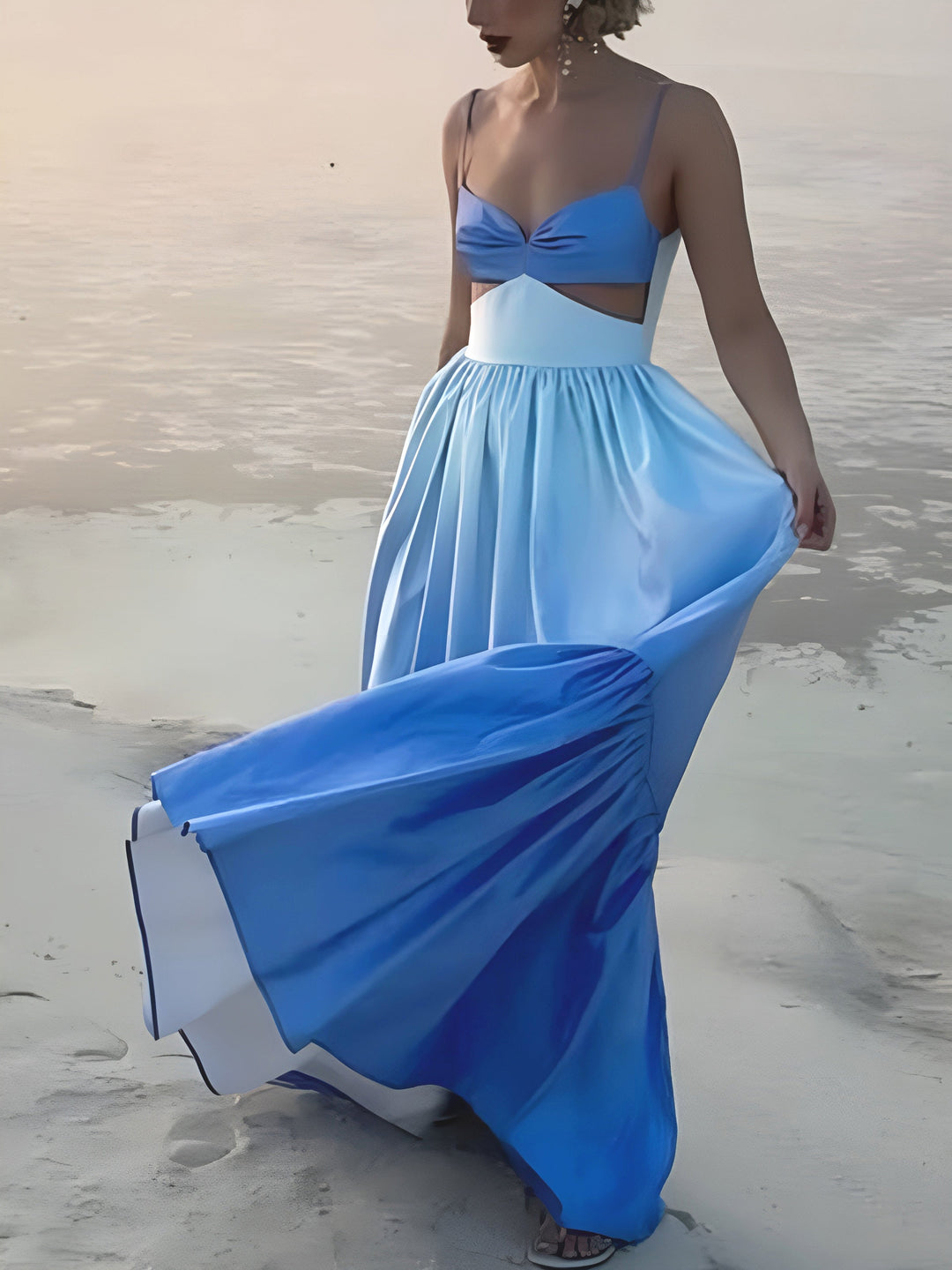 EVELIENE | Backless Cutout Cami Long Dress