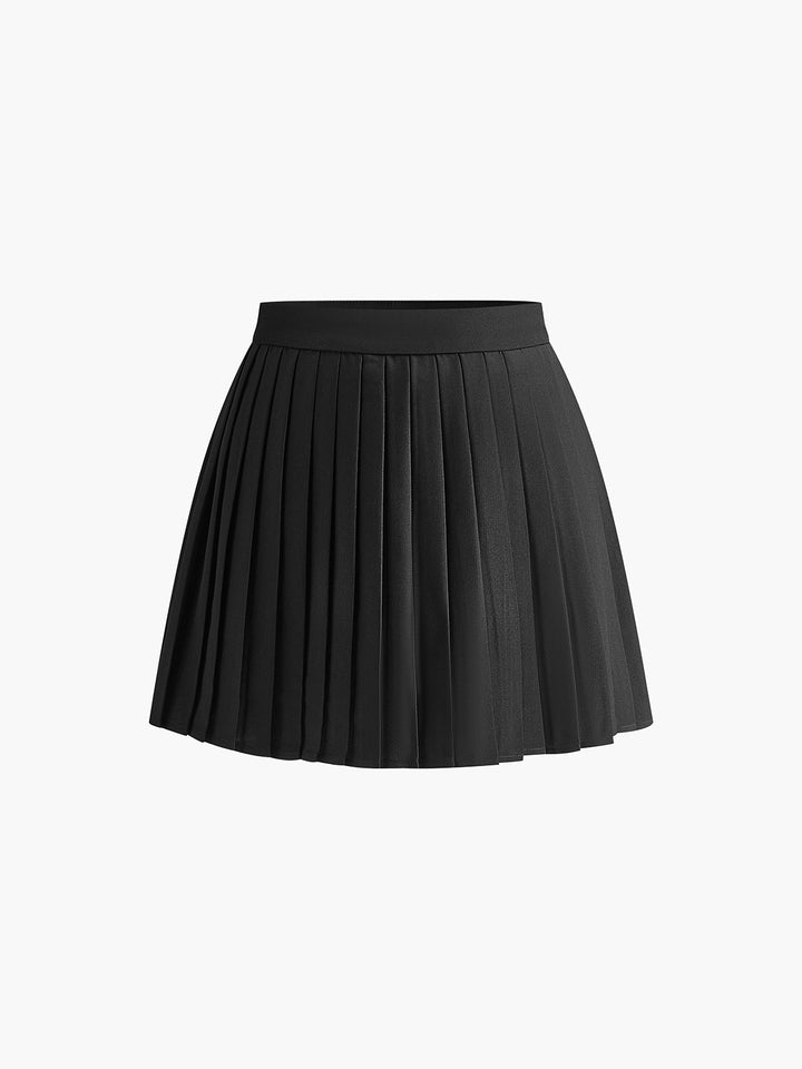 HANA | Suit Waistcoat With Pleated Mini Skirt Set