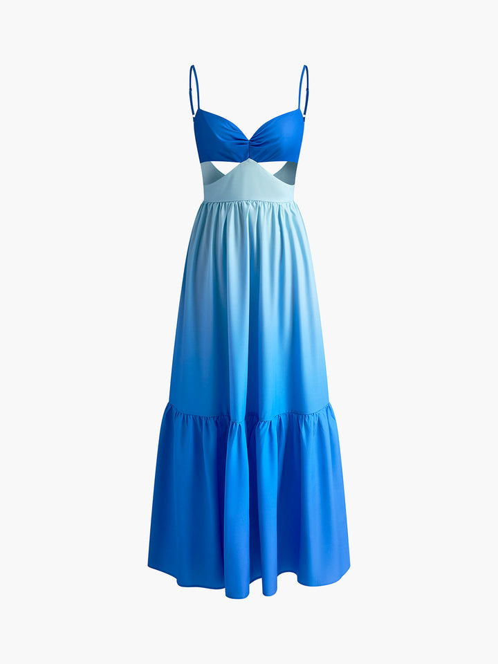 EVELIENE | Backless Cutout Cami Long Dress