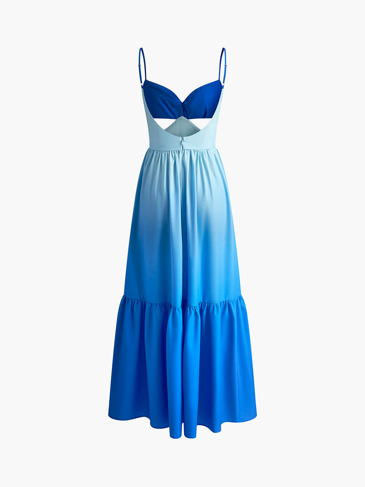 EVELIENE | Backless Cutout Cami Long Dress