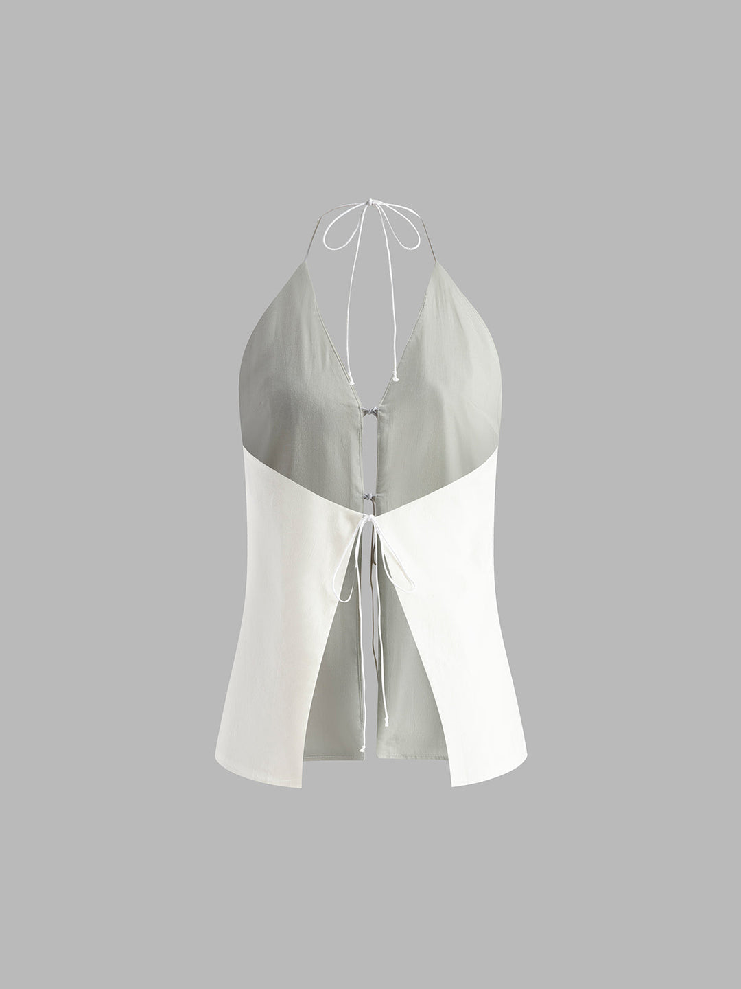 ILIRA | Cotton & Linen Backless Halter Top With Shorts Set