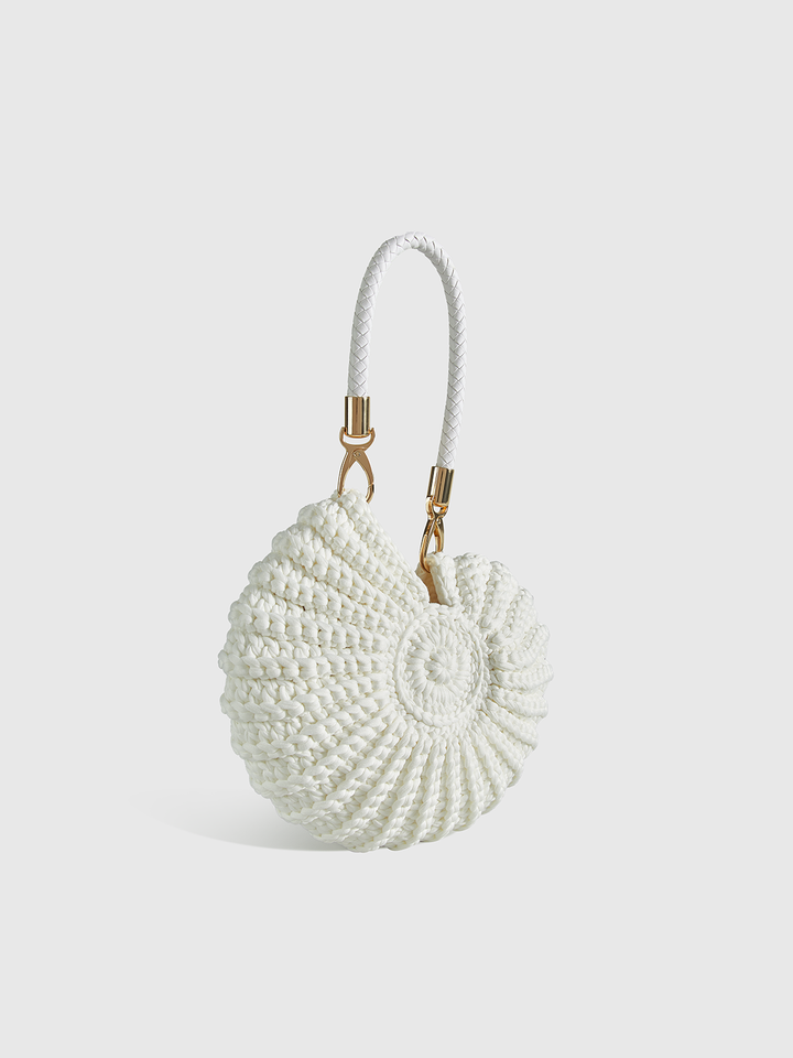 SCARLETT | Crocheted Conch-Shaped Handbag