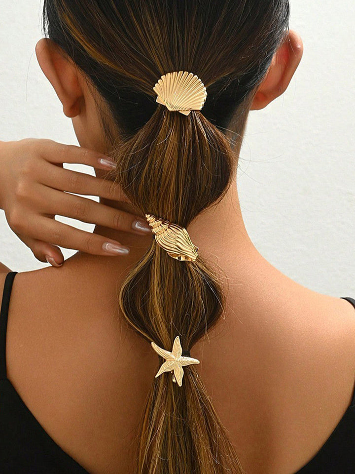 CARMEN | 3pcs Shell Conch Starfish Hair Clips
