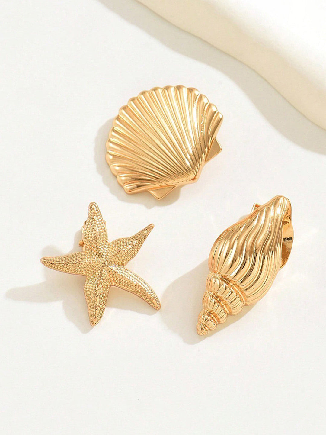 CARMEN | 3pcs Shell Conch Starfish Hair Clips