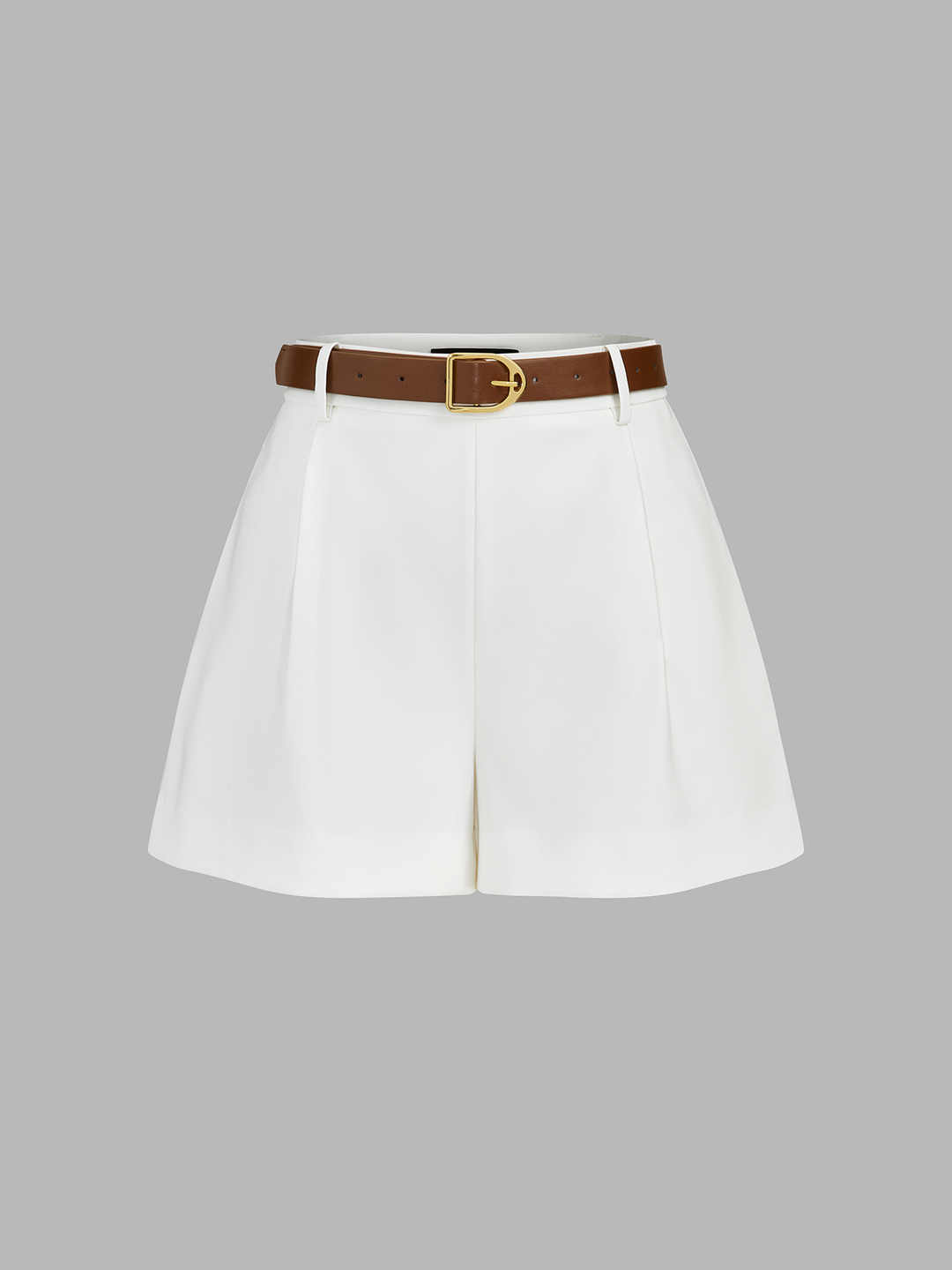 LYDIA | Draped Sleeveless Top & Belted Shorts Set