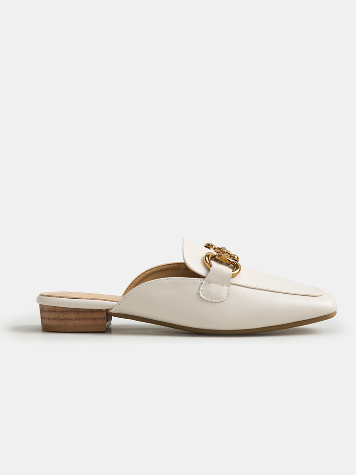 TERRI | Genuine Leather Horsebit Loafer Mules