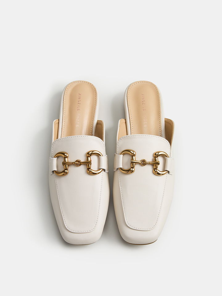 TERRI | Genuine Leather Horsebit Loafer Mules