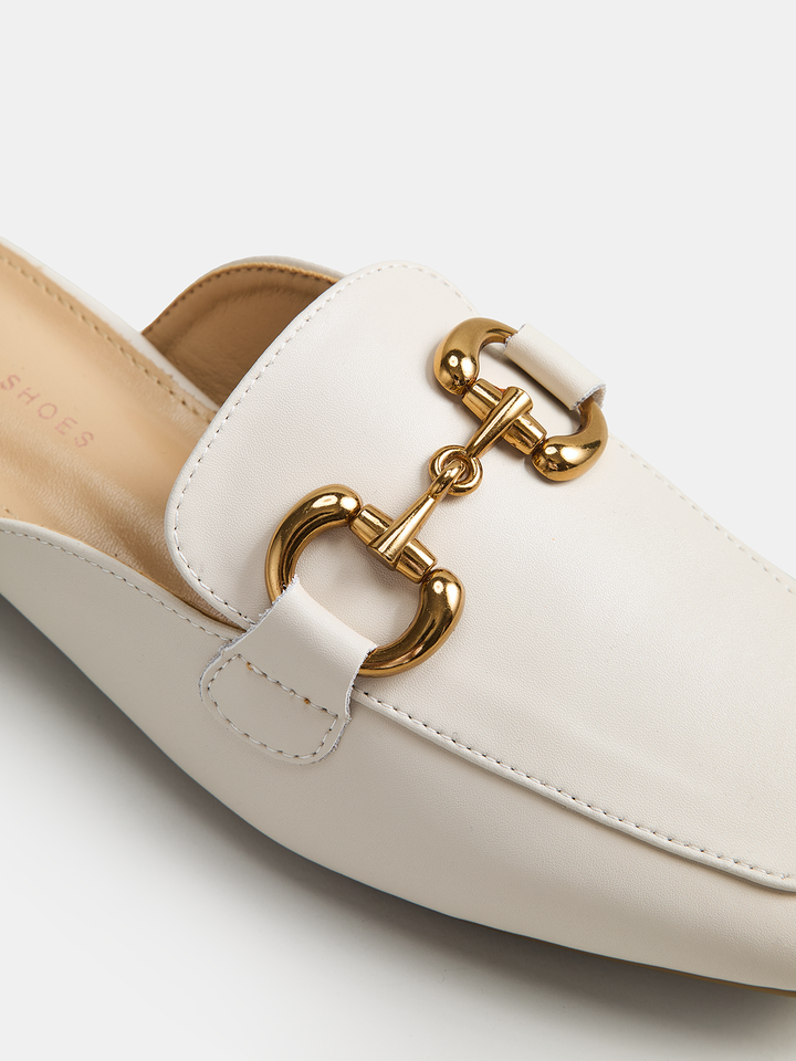 TERRI | Genuine Leather Horsebit Loafer Mules