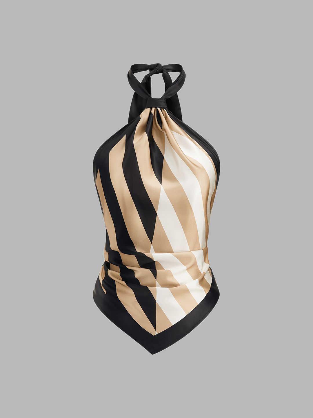ABBY | Striped Halter Top & Wide Leg Pants Set