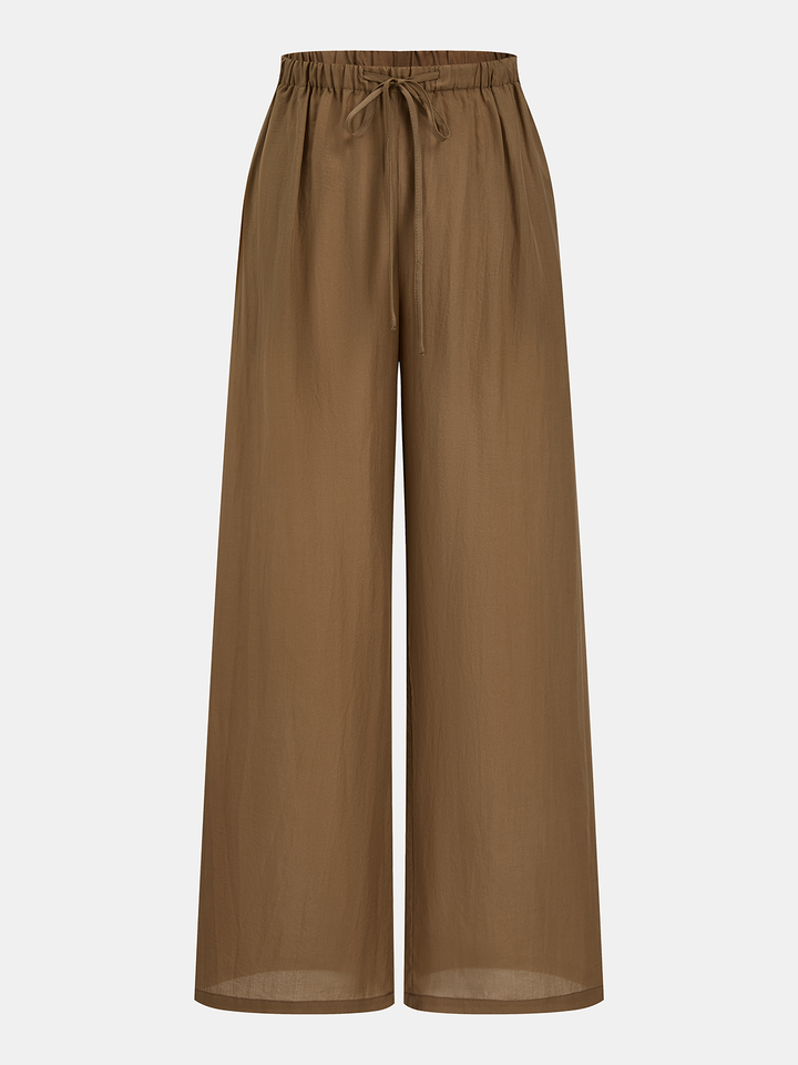 GENTA | Smei-Sheer Halter Neck Top & Wide Leg Pants Set