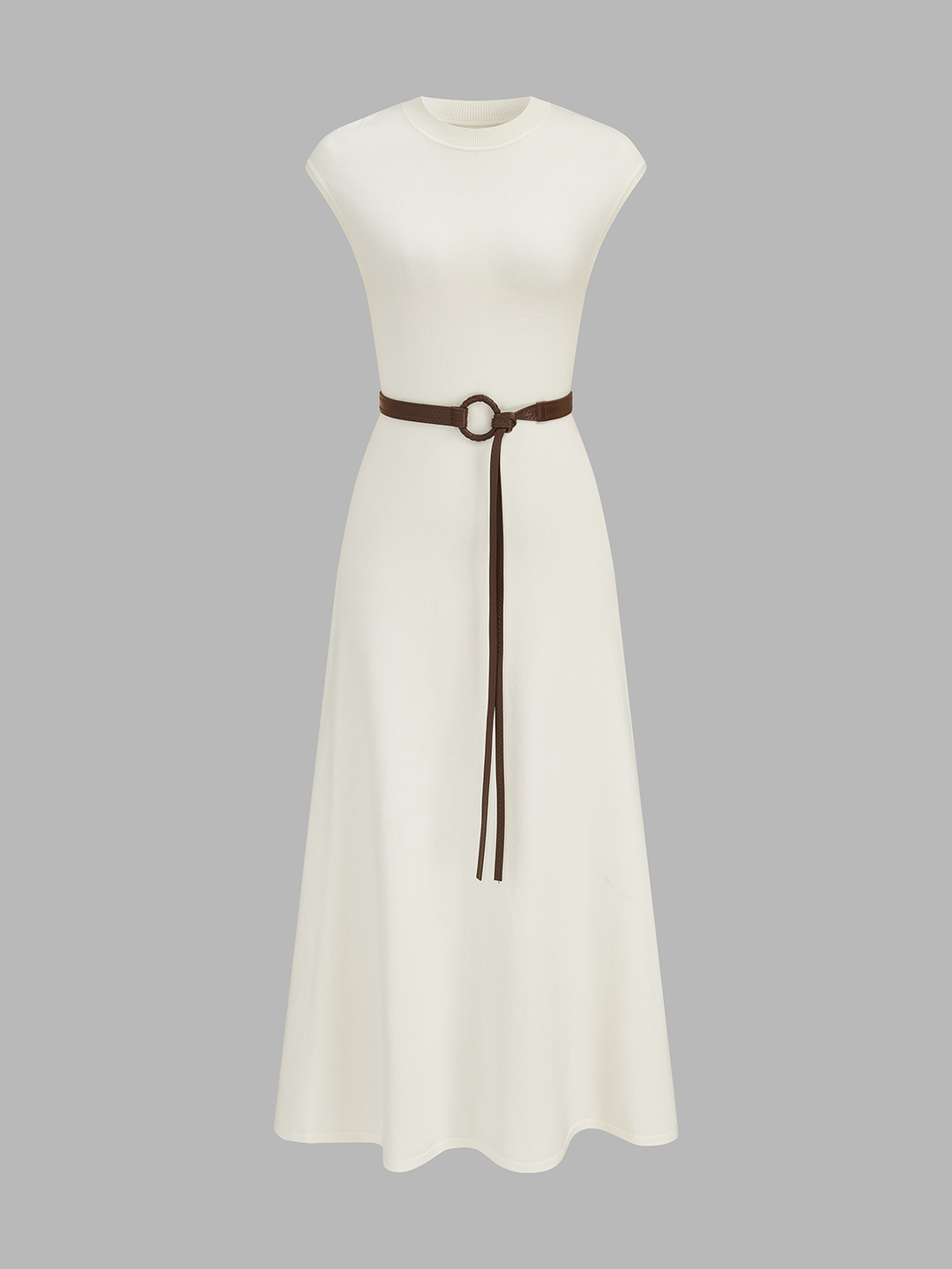 EMMA | Sleeveless Knit Belted Maxi Dress