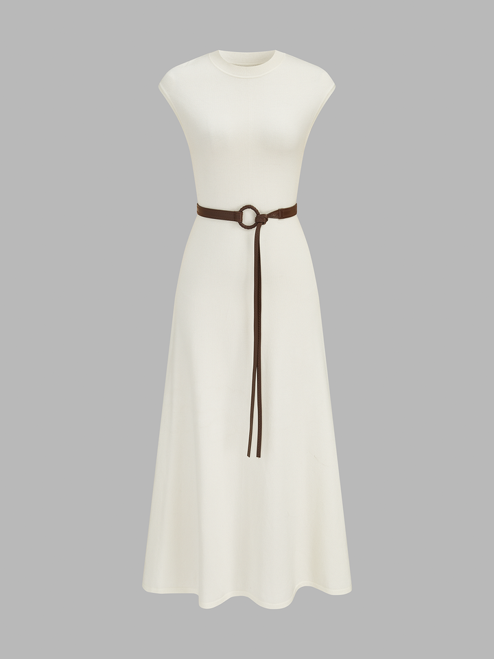 EMMA | Sleeveless Knit Belted Maxi Dress