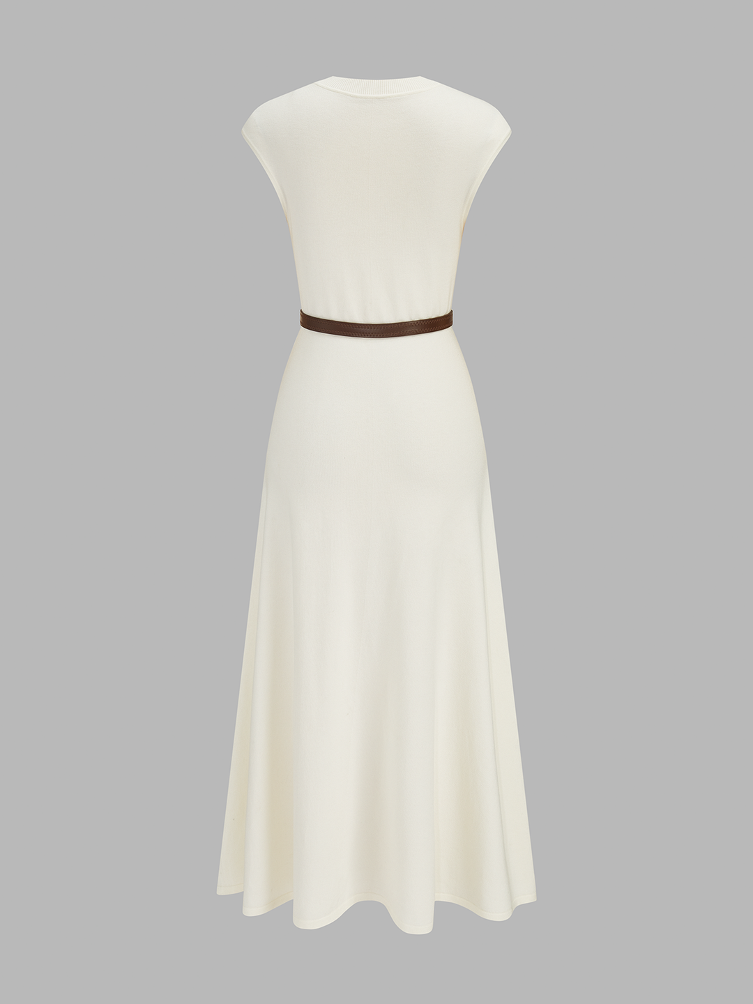 EMMA | Sleeveless Knit Belted Maxi Dress