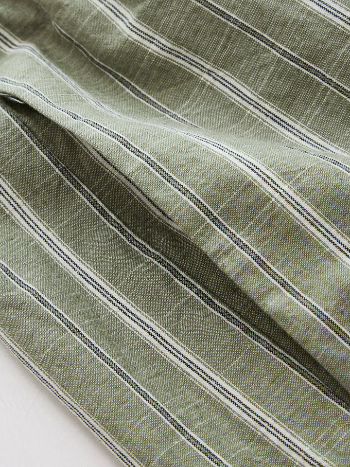AGAPI | Striped Cotton Linen Halter Top & Pants Set