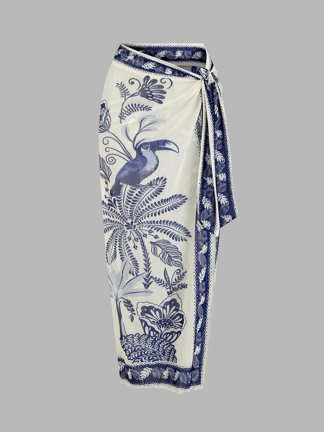 TARA | Tropical Toucan Print One Piece Swimsuit & Sarong Set