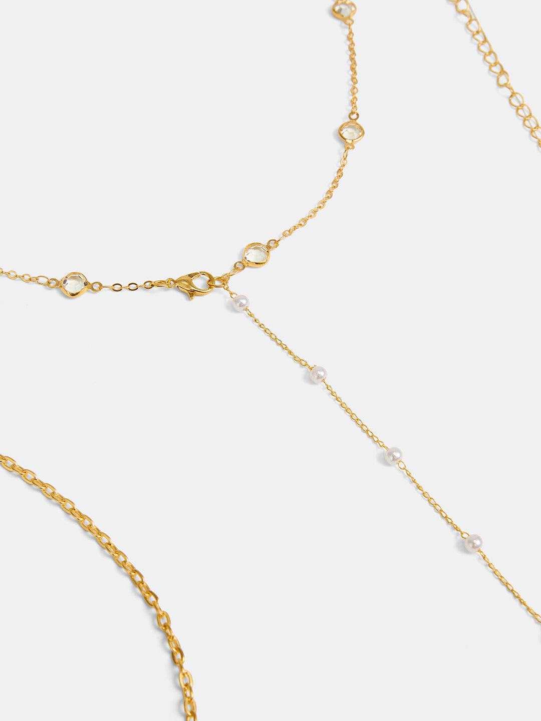 BEATRICE | Pearl Station Lariat Backdrop Necklace