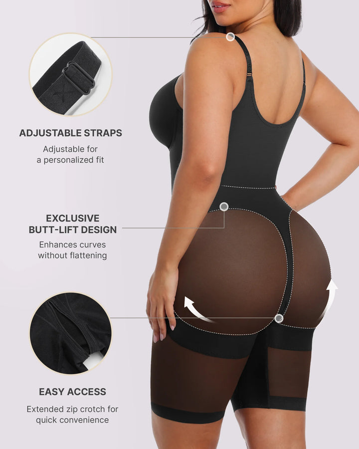 KLARA | Bare Essentials™ AirSlim® Hourglass Full Body Mid Thigh Bodysuit