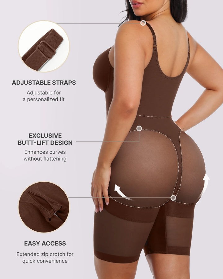 KLARA | Bare Essentials™ AirSlim® Hourglass Full Body Mid Thigh Bodysuit
