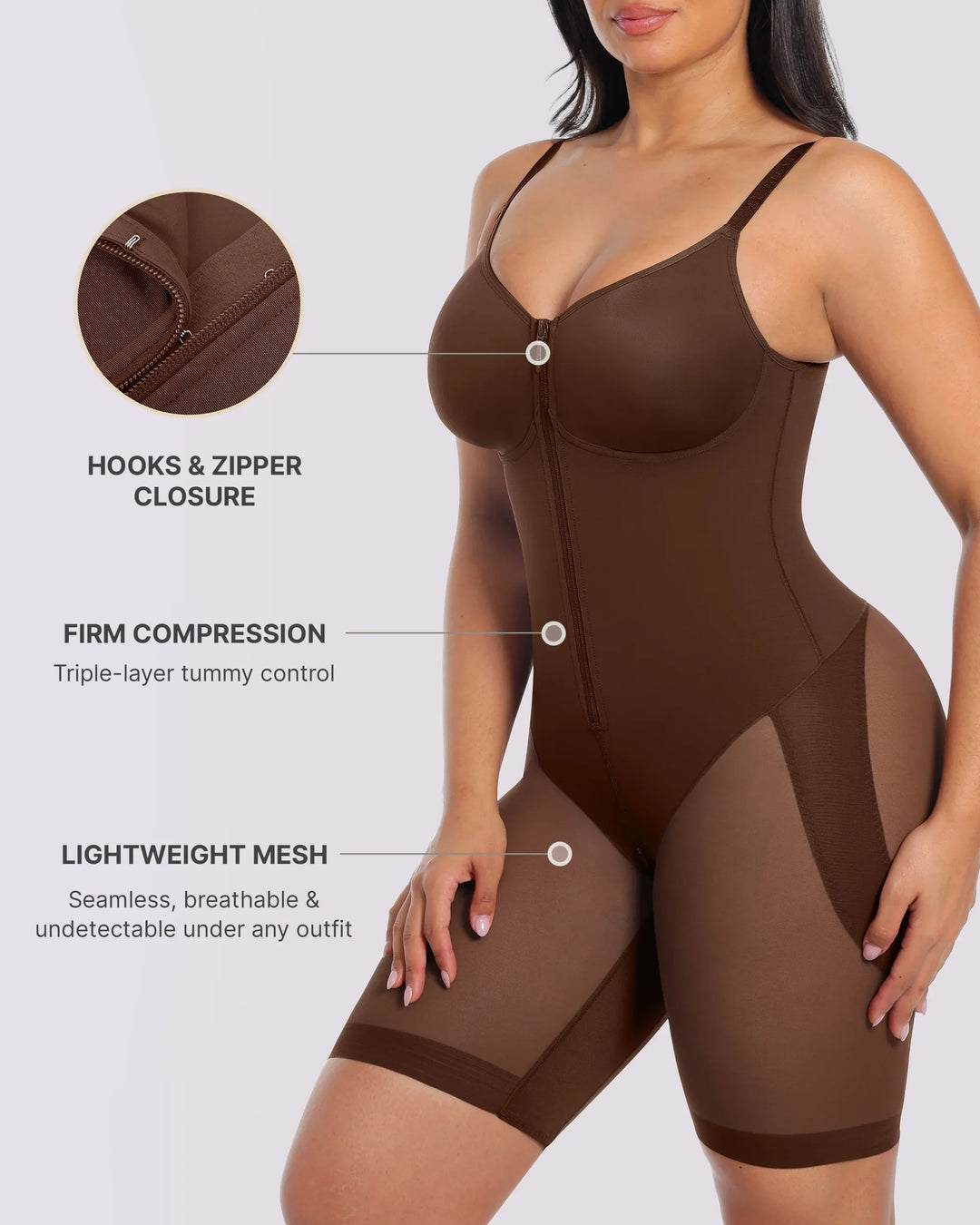 KLARA | Bare Essentials™ AirSlim® Hourglass Full Body Mid Thigh Bodysuit
