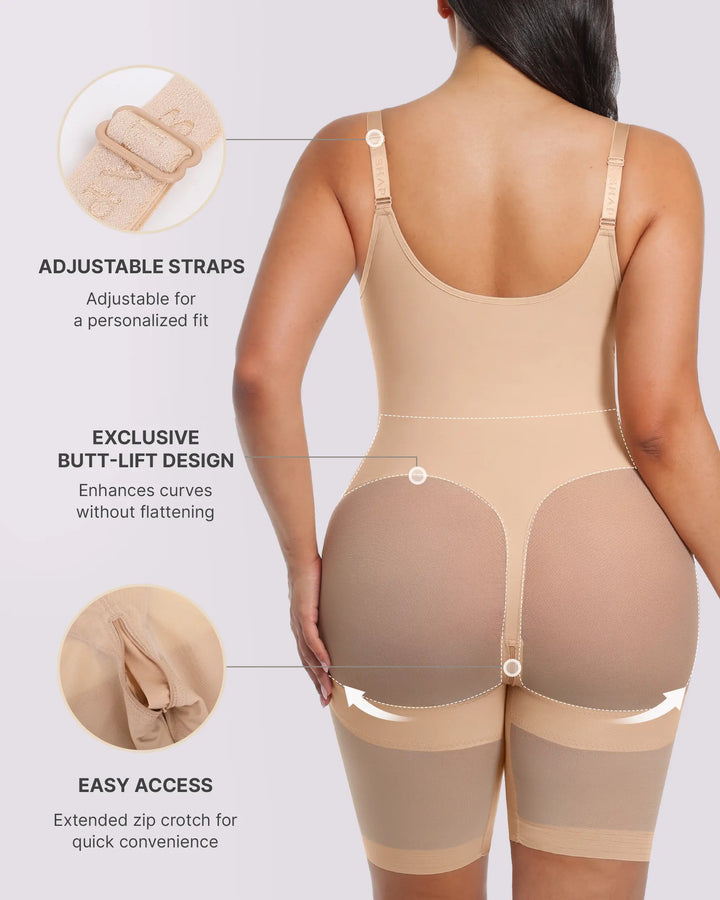 KLARA | Bare Essentials™ AirSlim® Hourglass Full Body Mid Thigh Bodysuit