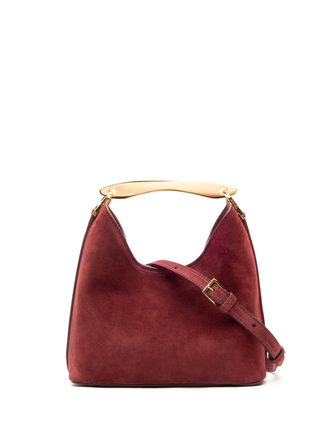 Isabella | Small Boomerang Suede Burgundy