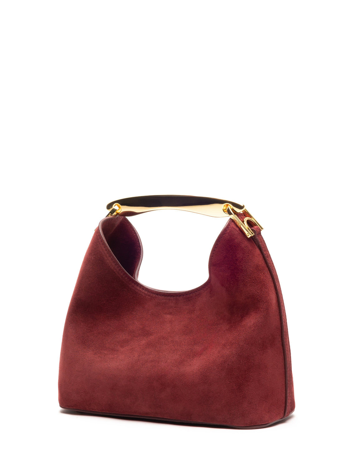 Isabella | Small Boomerang Suede Burgundy
