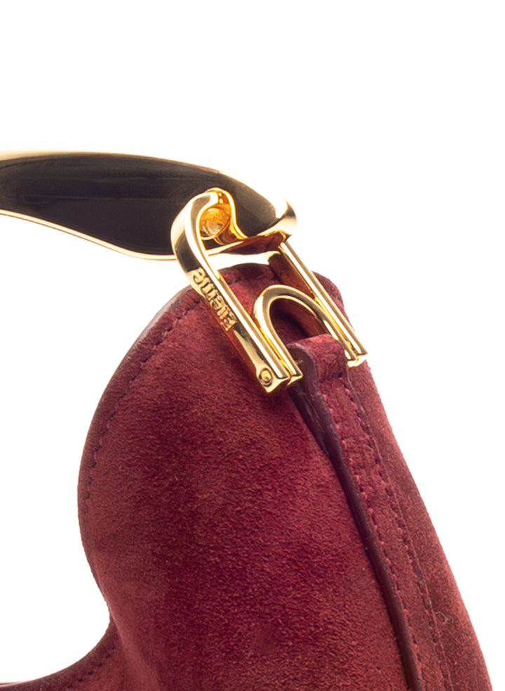 Isabella | Small Boomerang Suede Burgundy