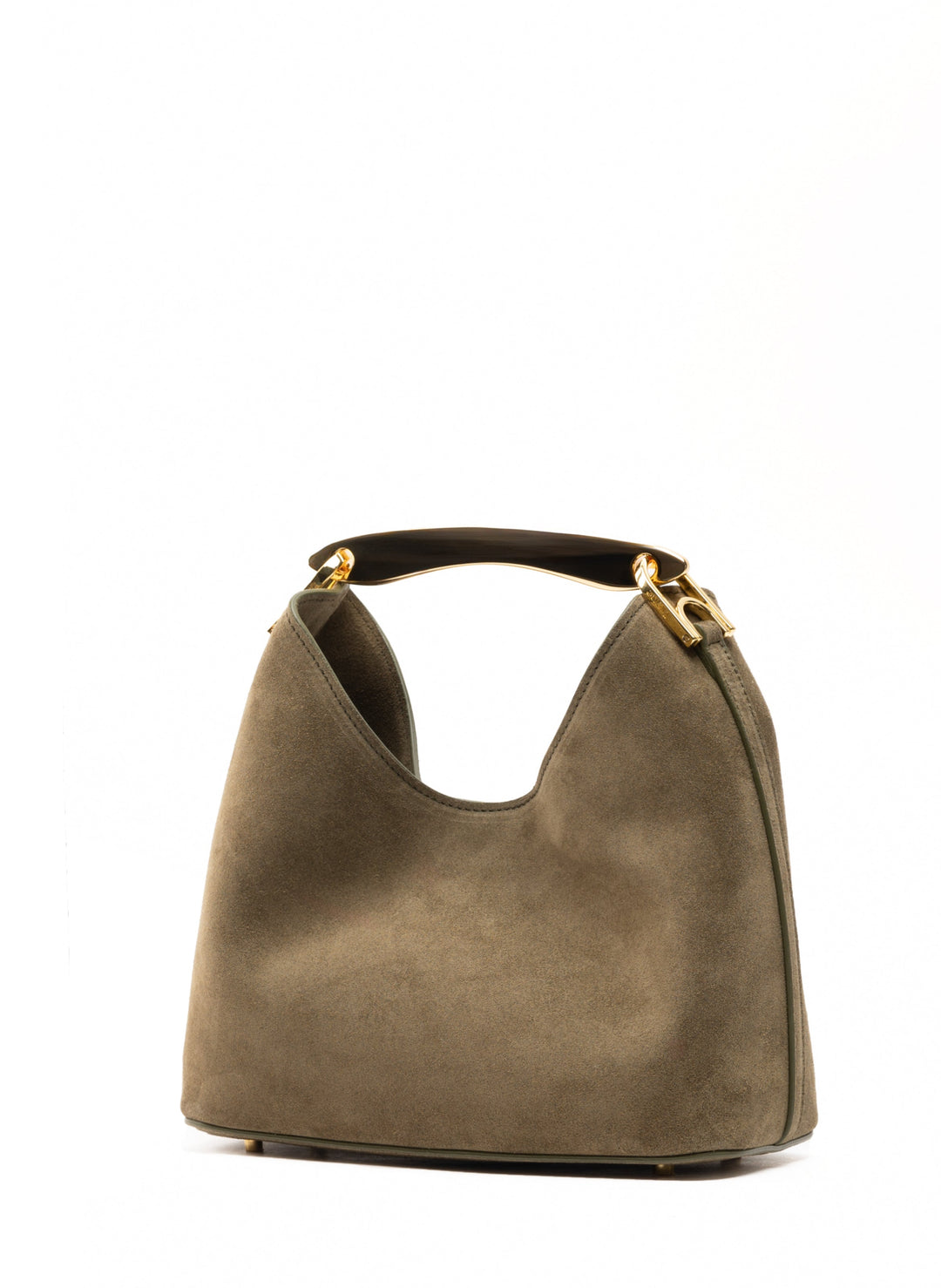 Isabella | Small Boomerang Suede Truffle