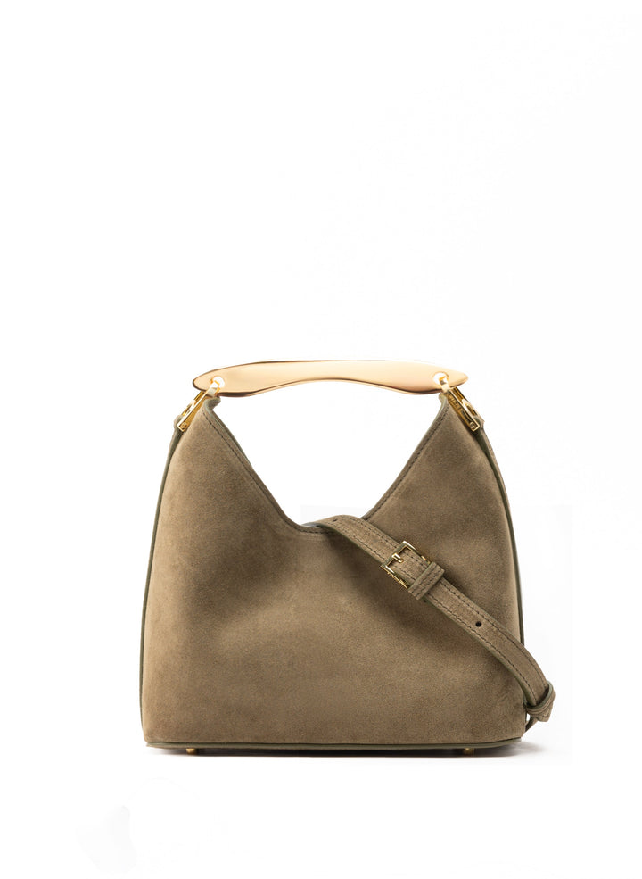 Isabella | Small Boomerang Suede Truffle