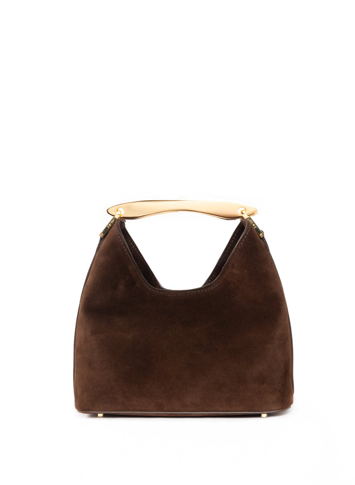 Isabella | Small Boomerang Suede Brownie