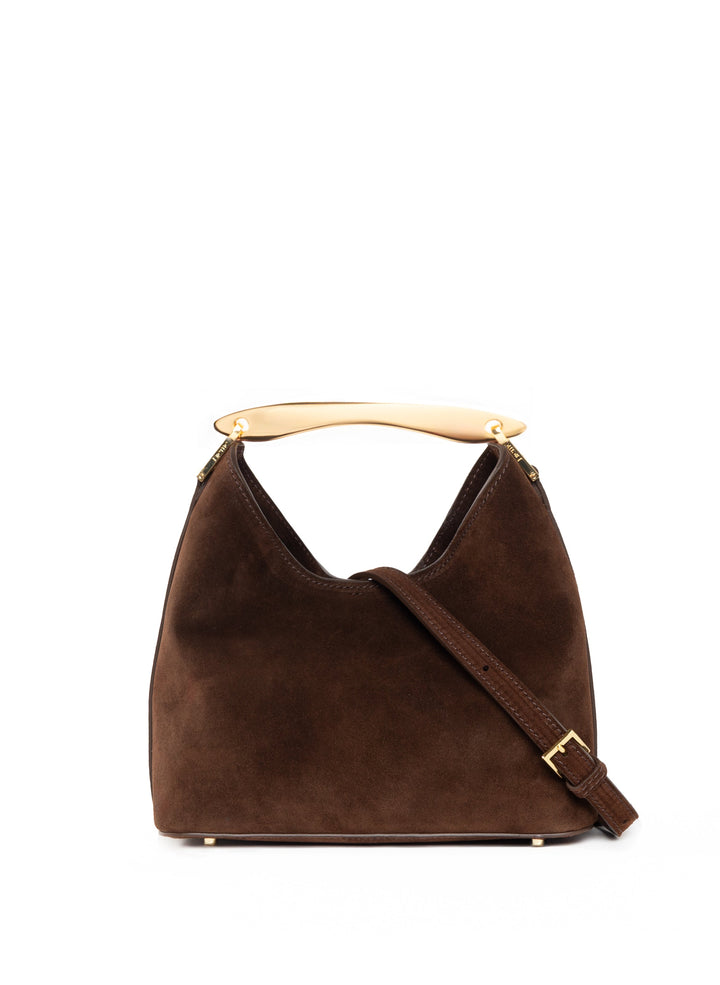 Isabella | Small Boomerang Suede Brownie