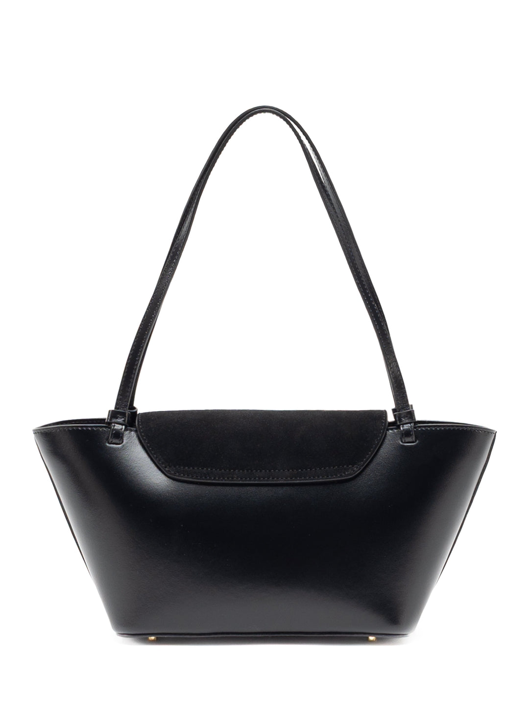 NORA | Courrier Tote Wildleder/Leder Schwarz