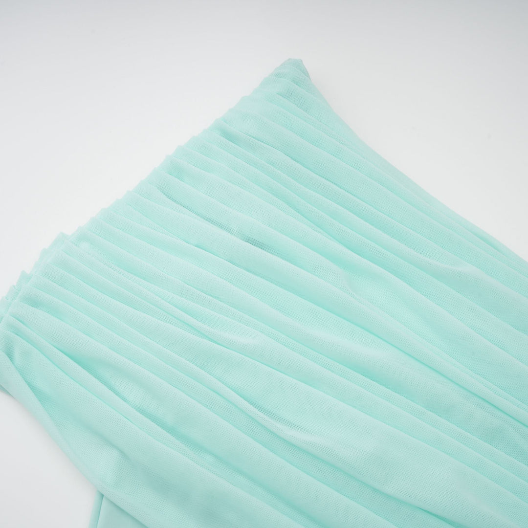 LUNA | Green Asymmetrical Gathered Maxi Dress