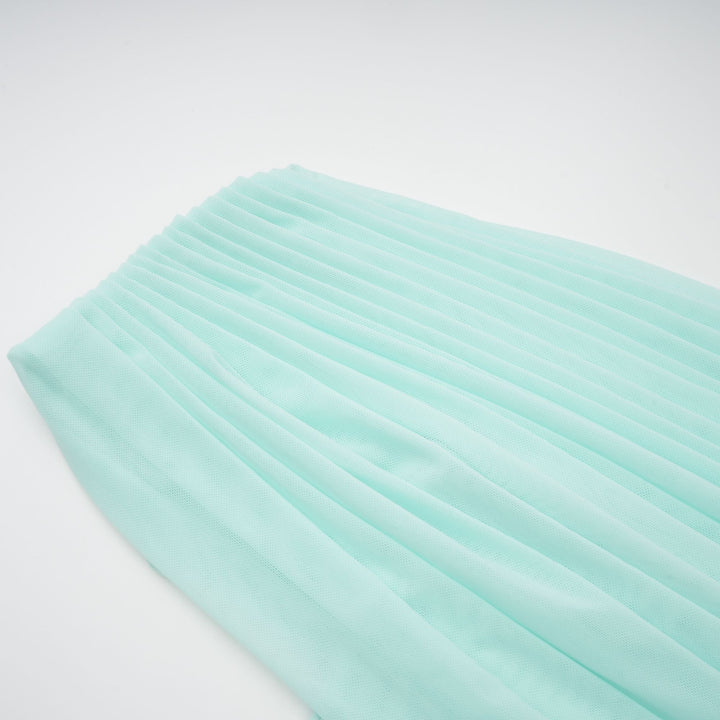 LUNA | Green Asymmetrical Gathered Maxi Dress