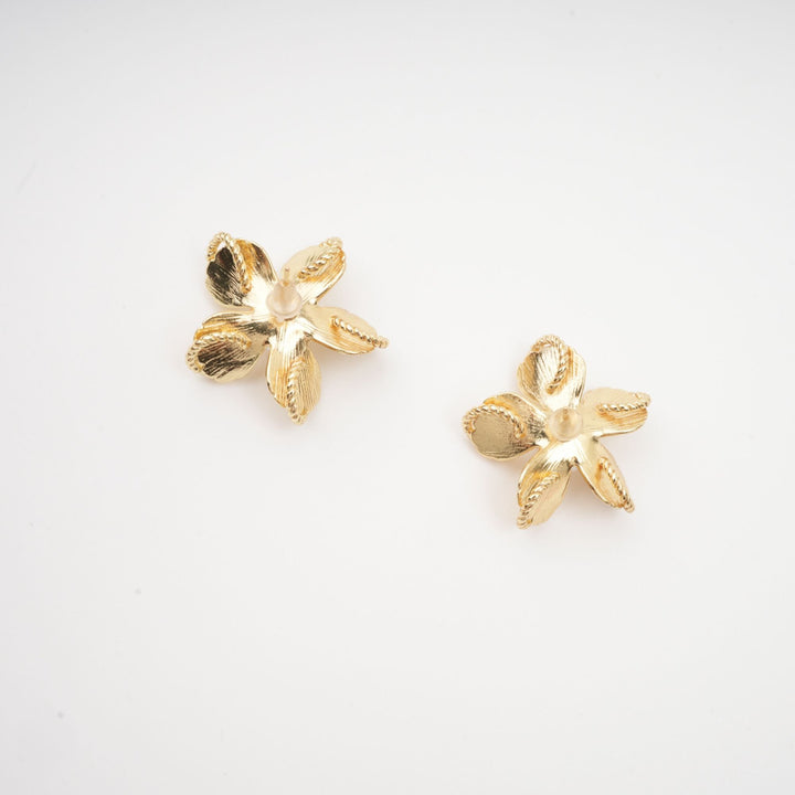 KHATLEEN | Jeanne floral faux-pearl stud earrings