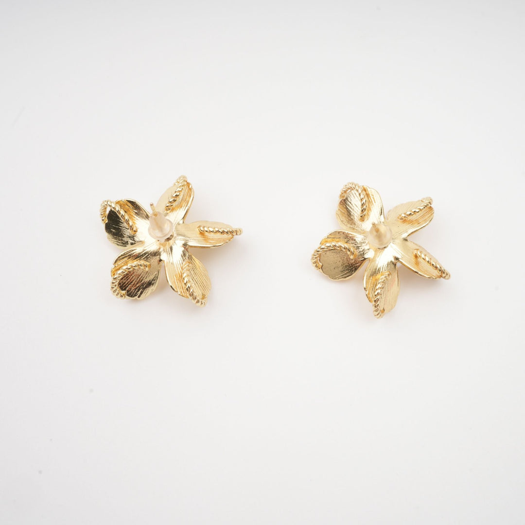 KHATLEEN | Jeanne floral faux-pearl stud earrings